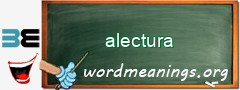 WordMeaning blackboard for alectura